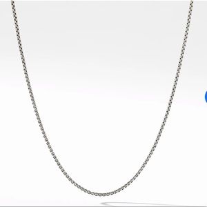 Small Box Chain Necklace with an Accent of Gold